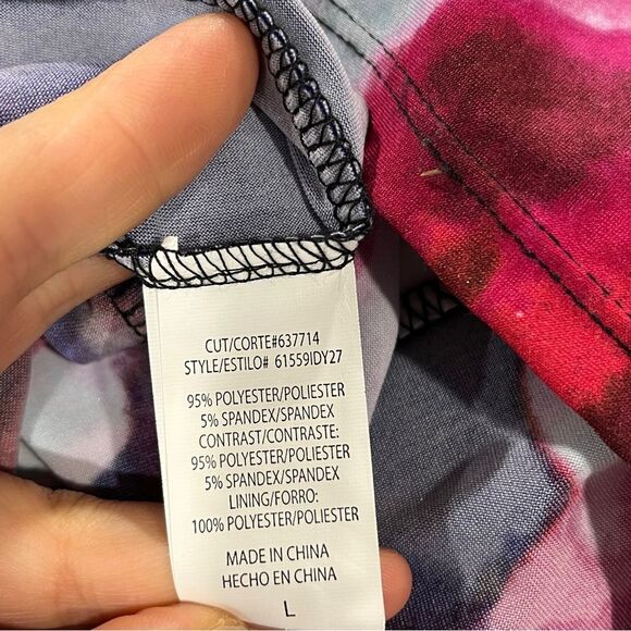 Kohl's Black and Pink Floral Maxi halter Dress size extra juniors large - Picture 9 of 12